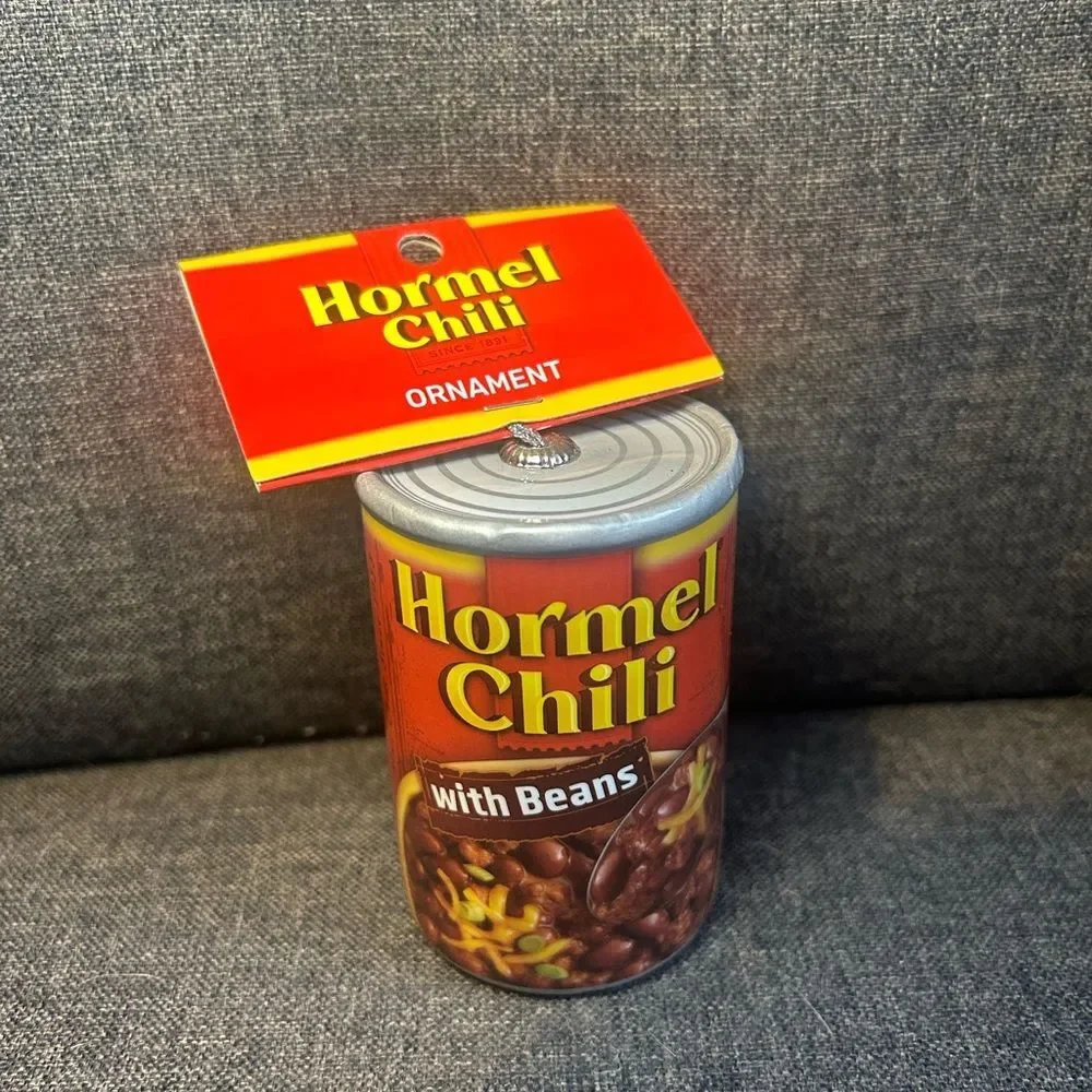 Hormel Chili With Beans Christmas Ornament Can Foodie Gag Gift